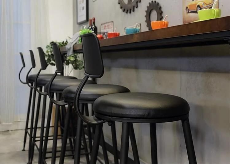 Classic Design Black Metal Bar Stool Restaurant Bar Chair for Sale