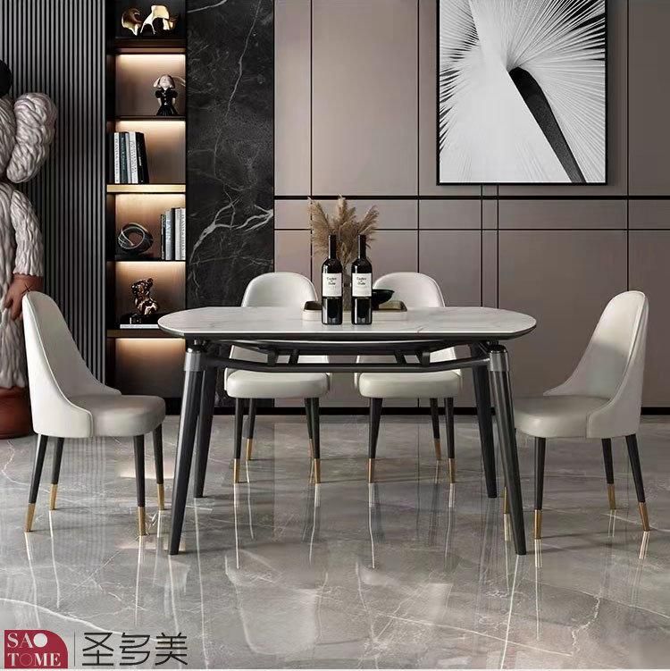 Modern Southeast Asia Design Extendable Dining Table Wooden Slate Dining Table