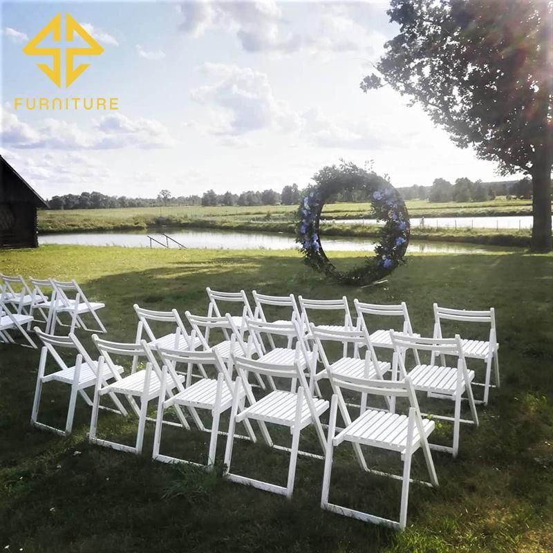 Modern Cheap White Resin Folding Dining Chair for Wedding Reception