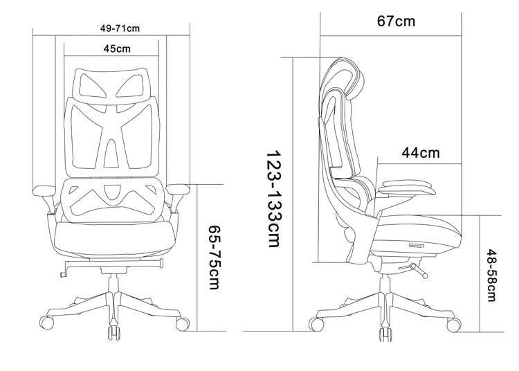 BIFMA Mesh Office Computer Chair Modern Furniture Ergonomic Executive Manager Office Chair Company Boss Work Mesh Swivel Gaming Chair