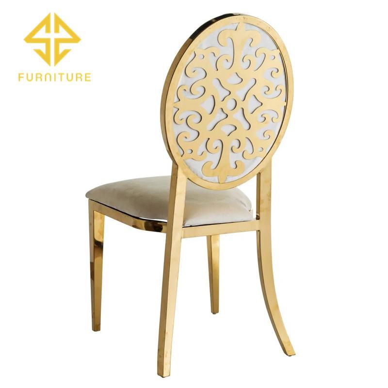 Wholesale Hot Sale Modern Hotel Furniture Luxury Metal Wedding Dining Chair for Banquet Using