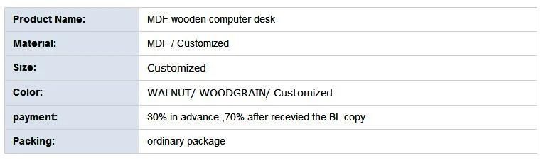 Customized Simple Style Wooden Computer Desk Laptop Table Study Table