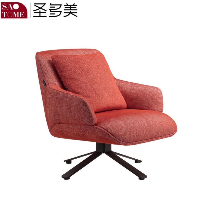 Modern Living Room Restaurant Furniture Metal Fabric Leisure Chair