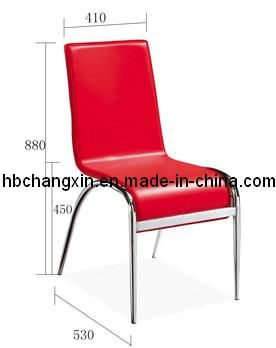 Modern Classical Red PU Dining Chair for Restaurant Use