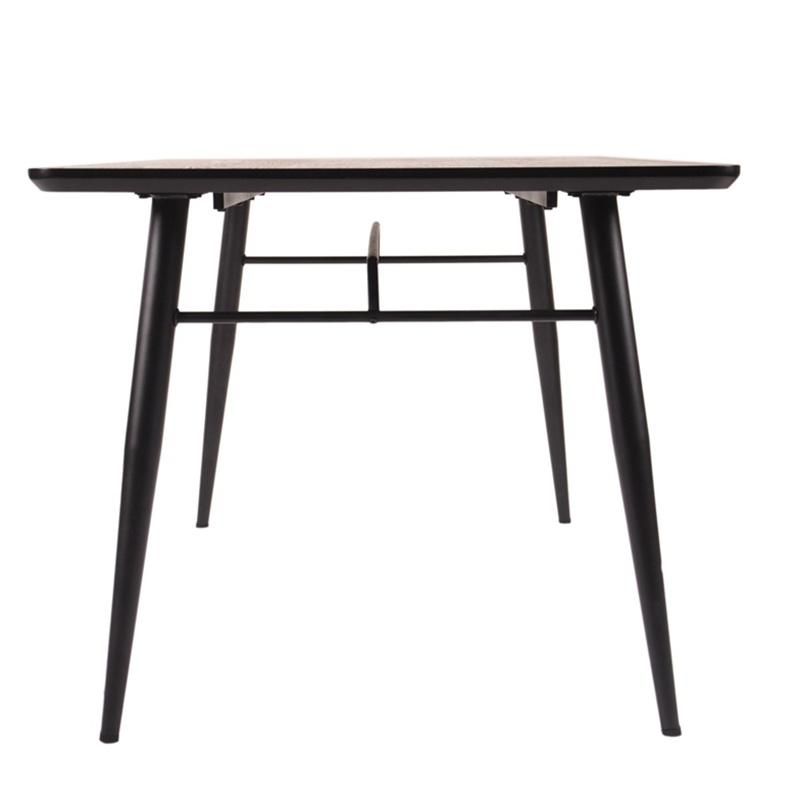 High Quality Modern MDF Top Black Legs Banquet Rectangle Dining Table