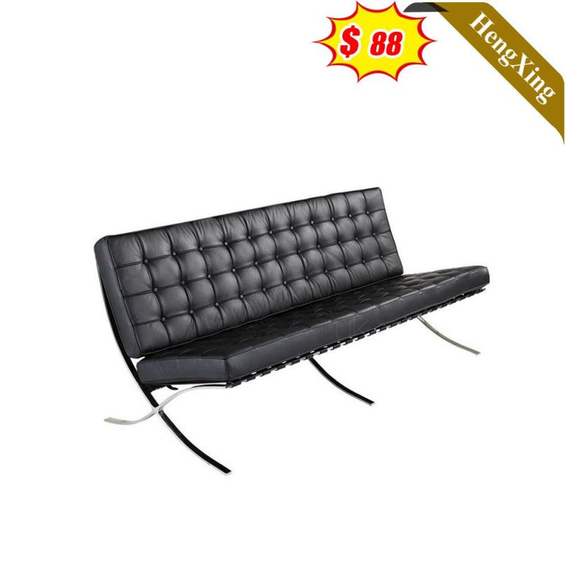 Modern Classic Design Hotel PU Leather Stainless Steel Living Room Seating Chair Chaise Lounge