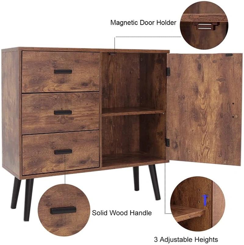 Console Table Home Furniture Wood Modern Living Room Cabinet