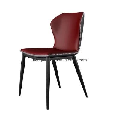 China Wholesale Modern Restaurant Furniture Steel Leather Dining Chairs