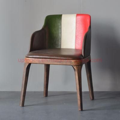 (SP-EC488) Modern Custom Stacking Leather Upholstered Dining Chair