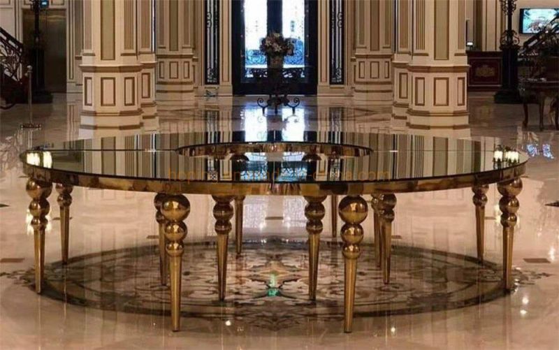 MDF Dining Room Glass Dining Table Set and Chair Tempered Glass Desk Modern Home Reception Furniture Extra Large Dining Tables