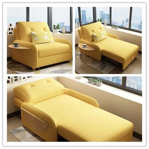 Multifunctional Sofa Bed Living Room Bedroom Study Dual-Use Small Apartment Foldable Net Red Small Sofa