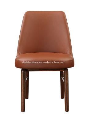 Modern Leather and Fabric Chair for Restaurant and Cafe Shop