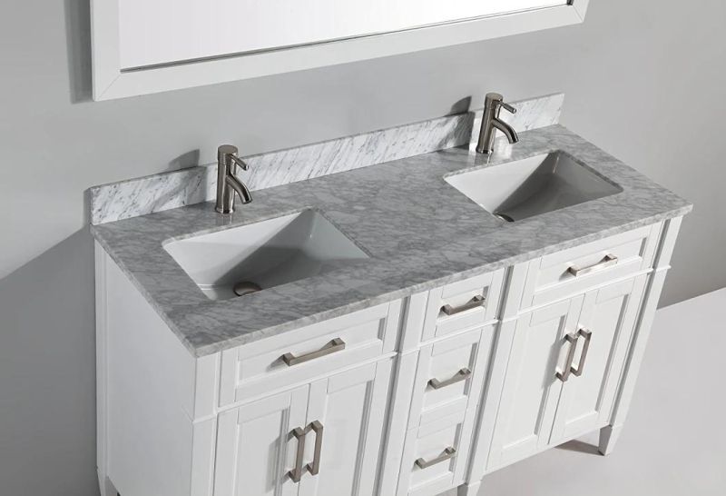 Wholesale New Design Grey 60" Double Sink Bathroom Cabinet