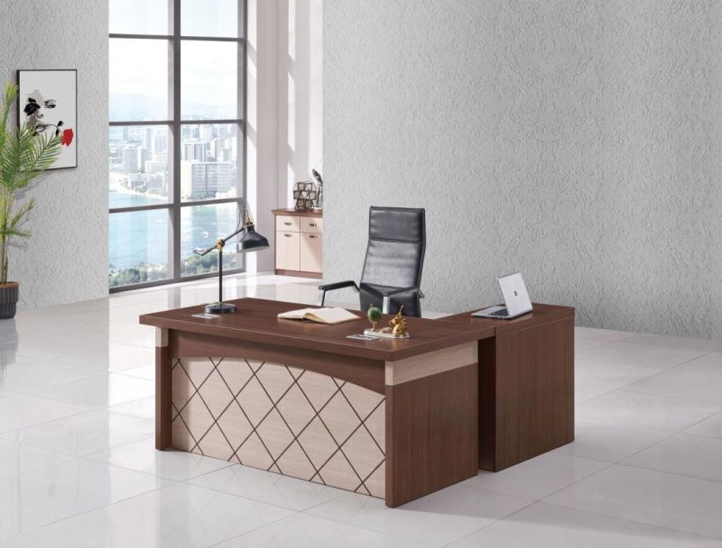 Luxury Modern Design L Shaped Wooden Executive Office Table