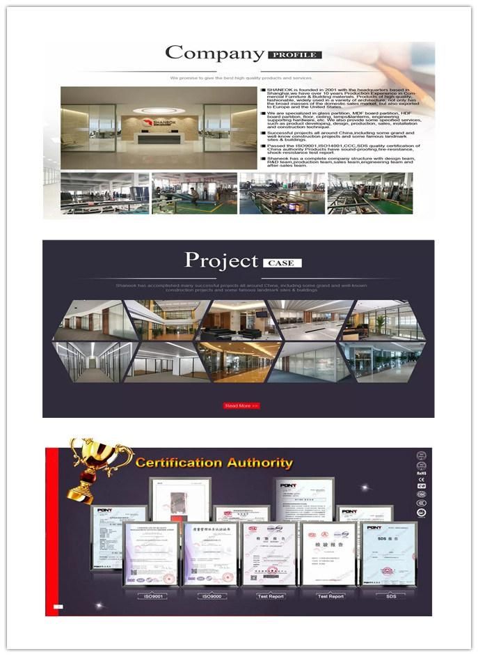 Professional Division Space Saving Modular Office Glass Partition