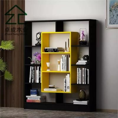 Black Color 6 Shelf Murphy Bed Display Shelf Storage Bookcase