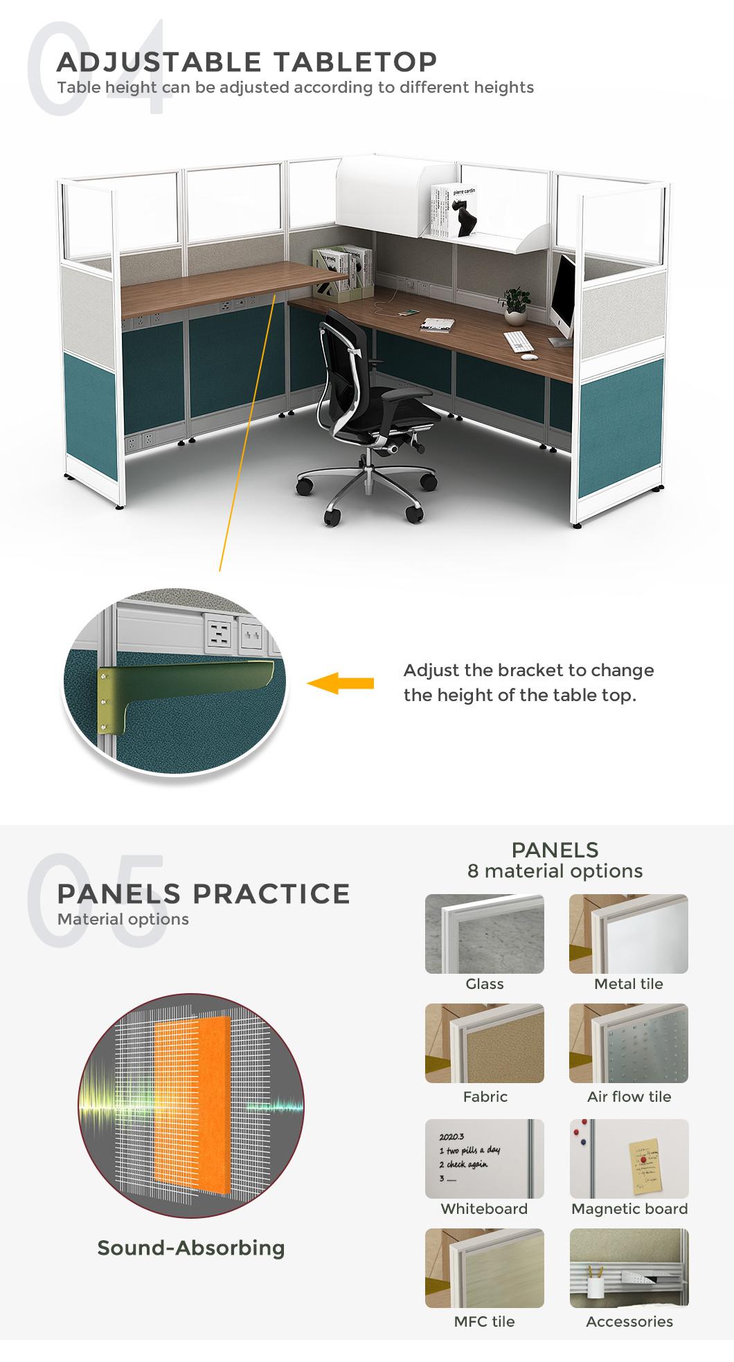 Chinese Manufacturer Modern Modular Office Furniture Cubicle Design Call Center Workstation Desk for Office