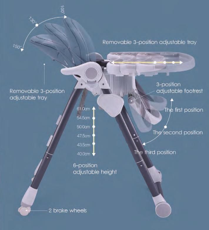 Multifunction High Chair Baby Feeding Chair Children High Chair