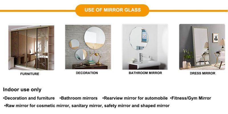 4mm Beveled Bathroom Mirror Glass with High Quality