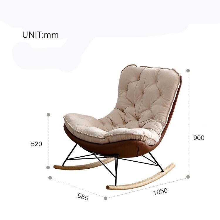 Minimalist Fabric Single Sofa Living Room Sofa Chair Rocking Chair