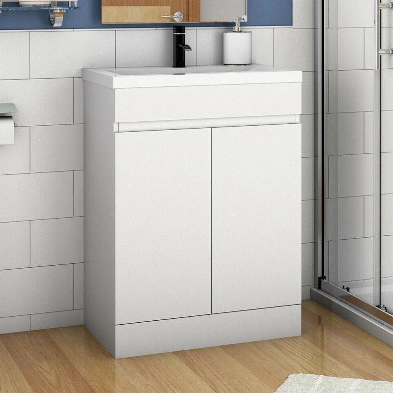 500mm Floor Standing White Bathroom Vanity Unit and Sink Basin Home Furniture