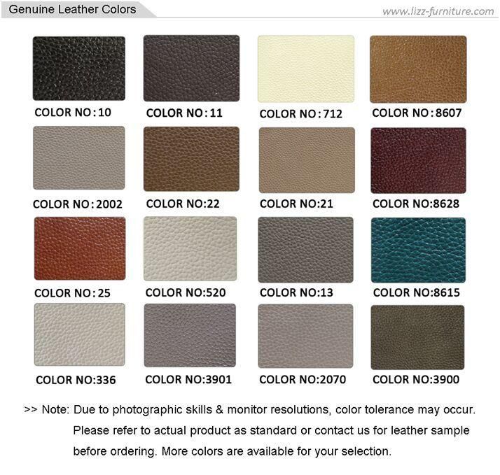 European Modern Style Living Room Furniture Sectional Corner LED Genuine Leather Leisure Sofa