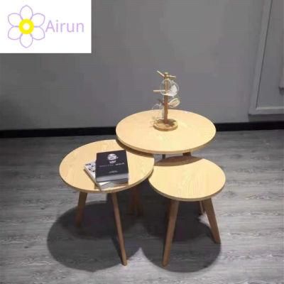 Modern Design Round Wooden Coffee Table Sofa Side Living Room Table Tea Table