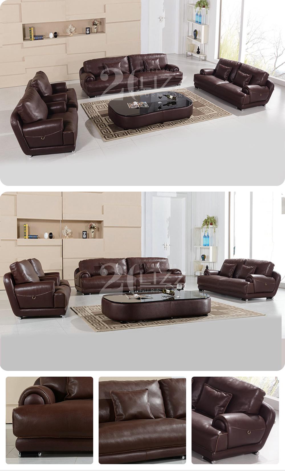 1+2+4 Leisure Genuine Leather Home Furniture Sofa Sets