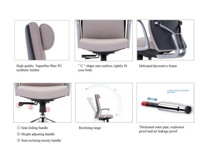 Modern Ergonomic Office Furniture High Back Arm Chairs Computer Chair for Home