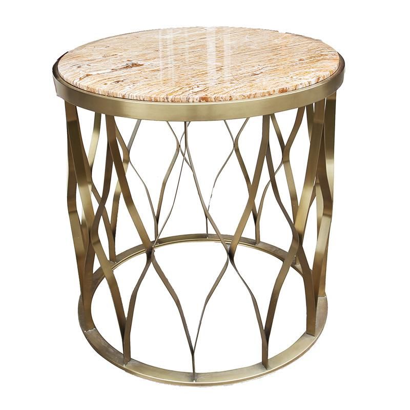 Nice Design Sexangle Glass Top Coffee Table Small Side Table Living Room Furniture