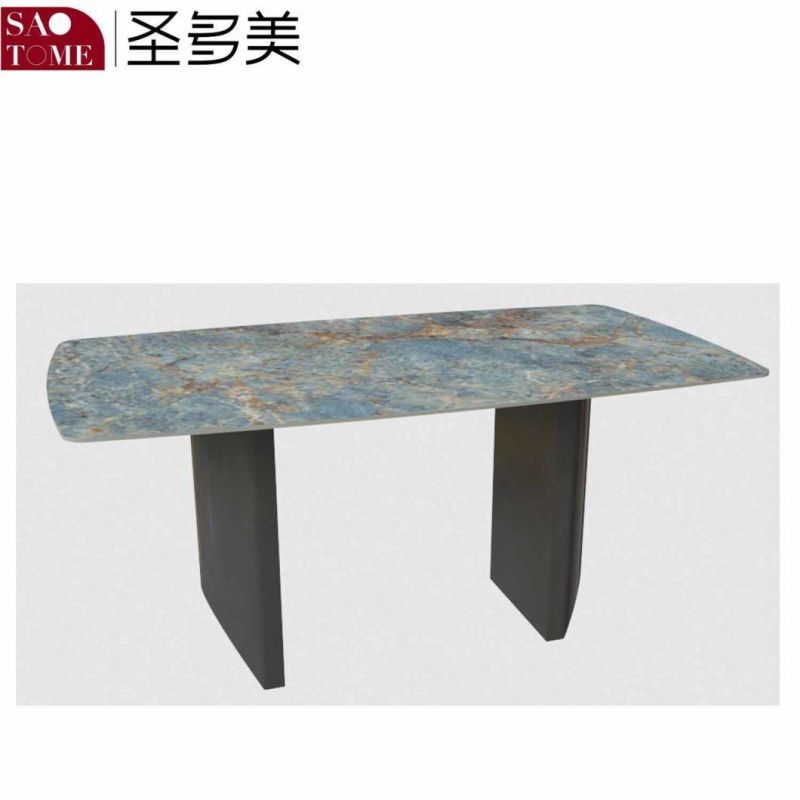 Modern Rock Board Furniture Semi-Circular Barrel Dining Table