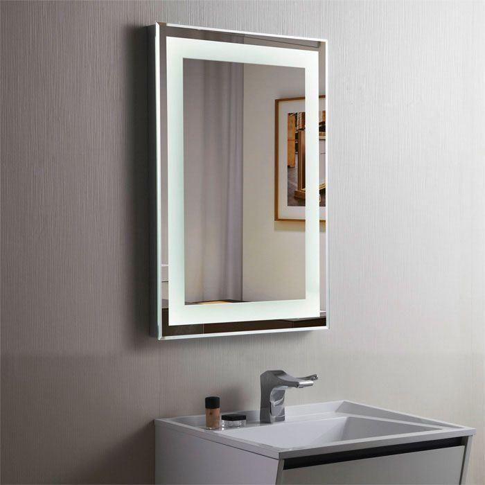 Wall Mounted Decoration Metal Frame Bathroom Mirror Vanity Top Bath Mirror