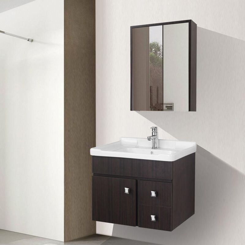 PVC Bathroom Cabinet with Single Ceramic Sink