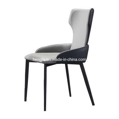 Home Furniture Set Modern Luxury Steel Leather Dining Chairs