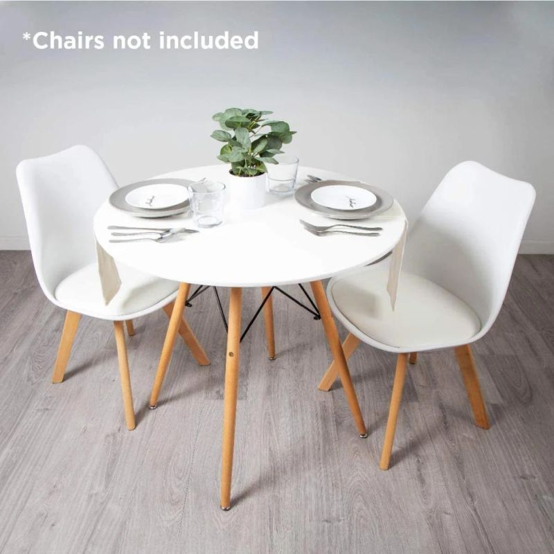 Cheap Nordic Restaurant Kitchen Furniture Modern Plastic MDF Dining Tables and Chairs Set for Dining Room