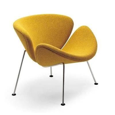 Fabric Pierre Paulin Chair with Chrome Steel Base