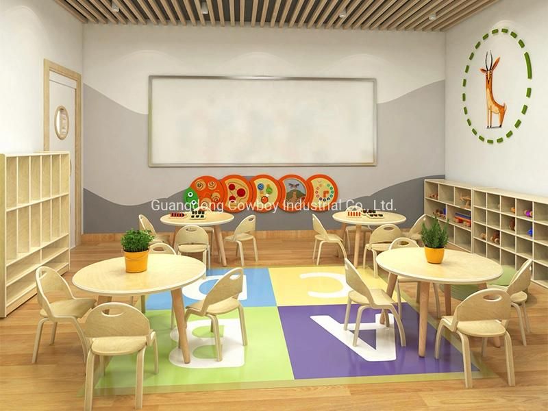 Cowboy Modern Kids Storages Cabinet Kids Table and Chairs Furniture for Preschool Classroom