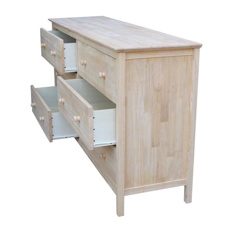 Classic Furniture Coffee Table Wooden Cabinet 6 Drawer Double Dresser Sideboard for Bedroom