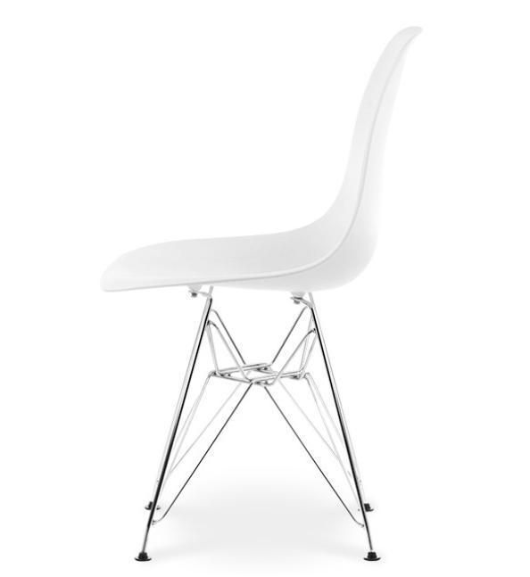 Modern White PP Plastic Dining Kitchen Dining Chairs with Wooden Legs for Sale