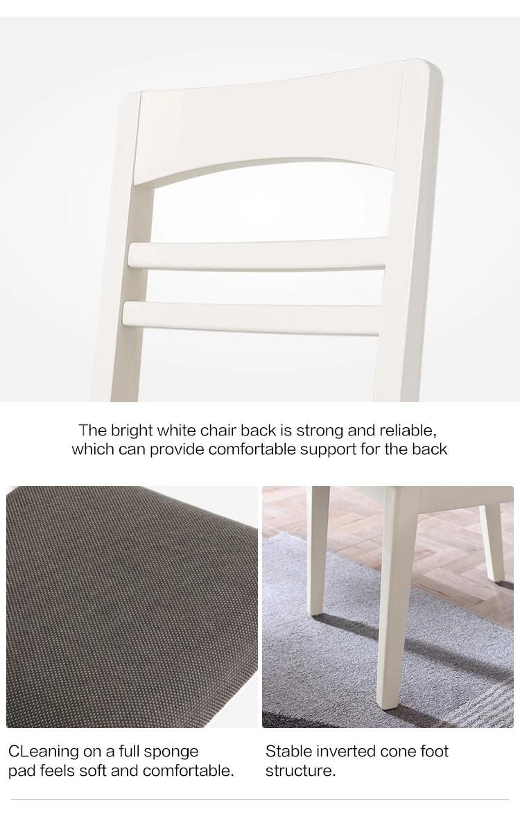 Furniture Modern Furniture Chair Kitchen Cabinets Home Furniture Dining Room Furniture Tempered Glass + White Beech Wood Dining Table and Chair