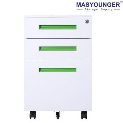 Modern Handle Design Mobile Pedestal Cabinet for Office Home Use