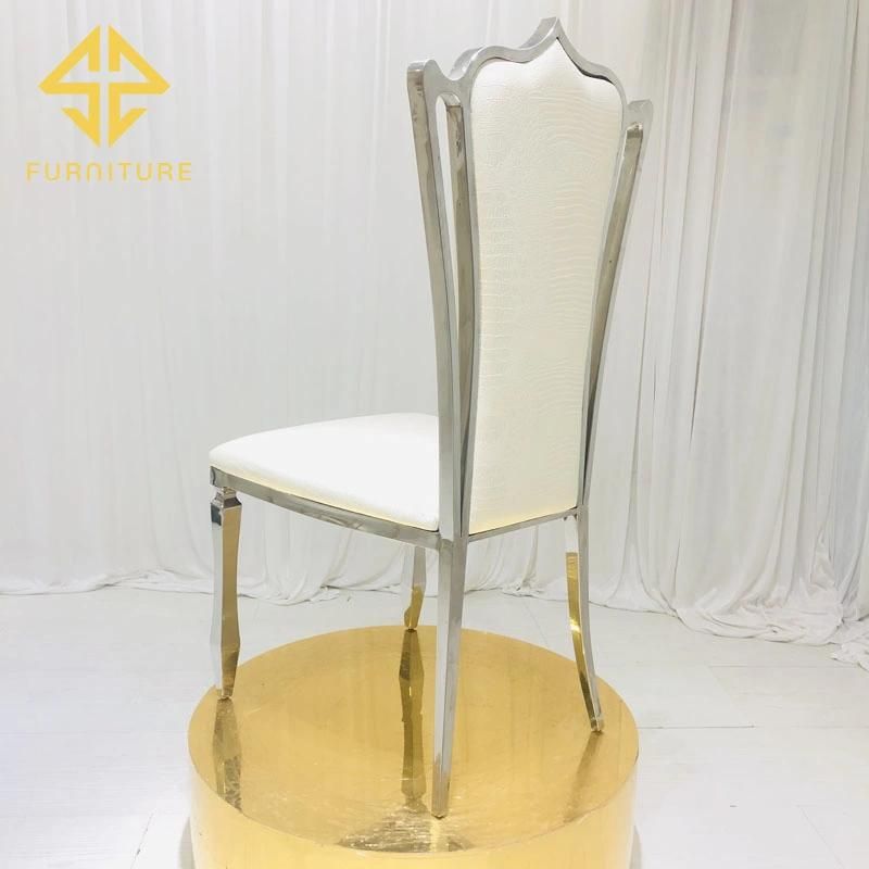 Sawa Customized Luxury Wedding Furniture Stainless Steel Dining Chair