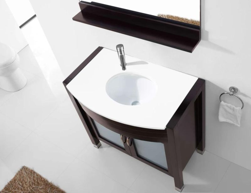 European Simple Solid Wood Floor Type Bathroom Cabinet