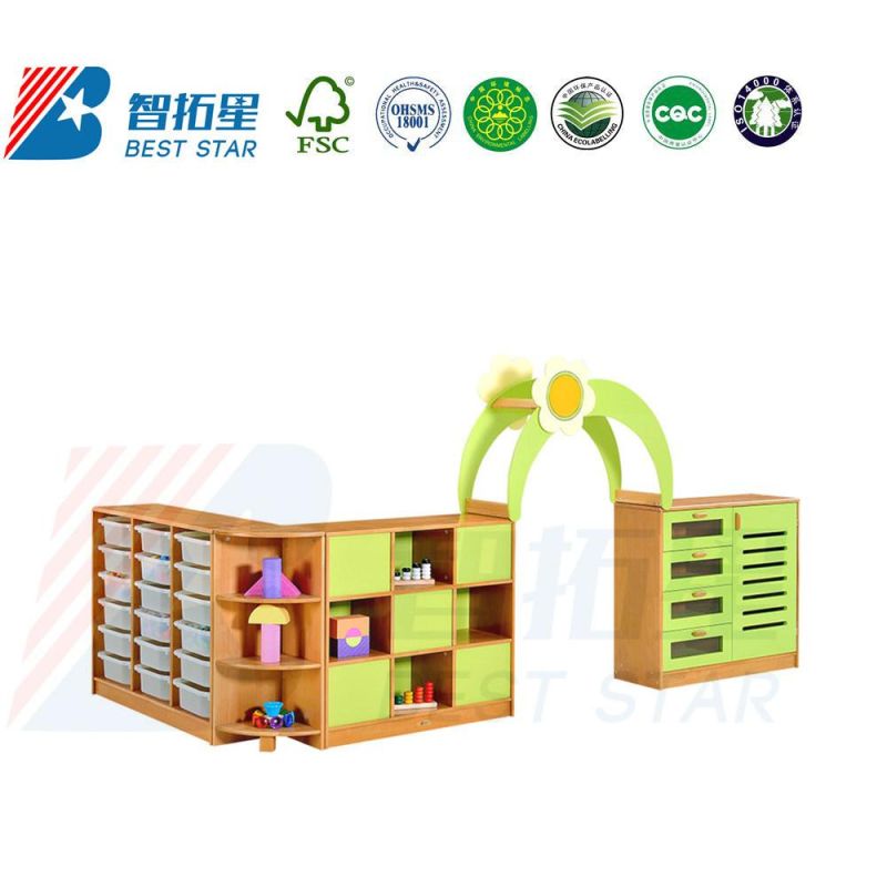 Children Toy Storage Wood Cabinet Furniture, Kids Combination Cabinet Furniture, Preschool Daycare Furniture, Beech Wood Furniture, Baby Home Furniture