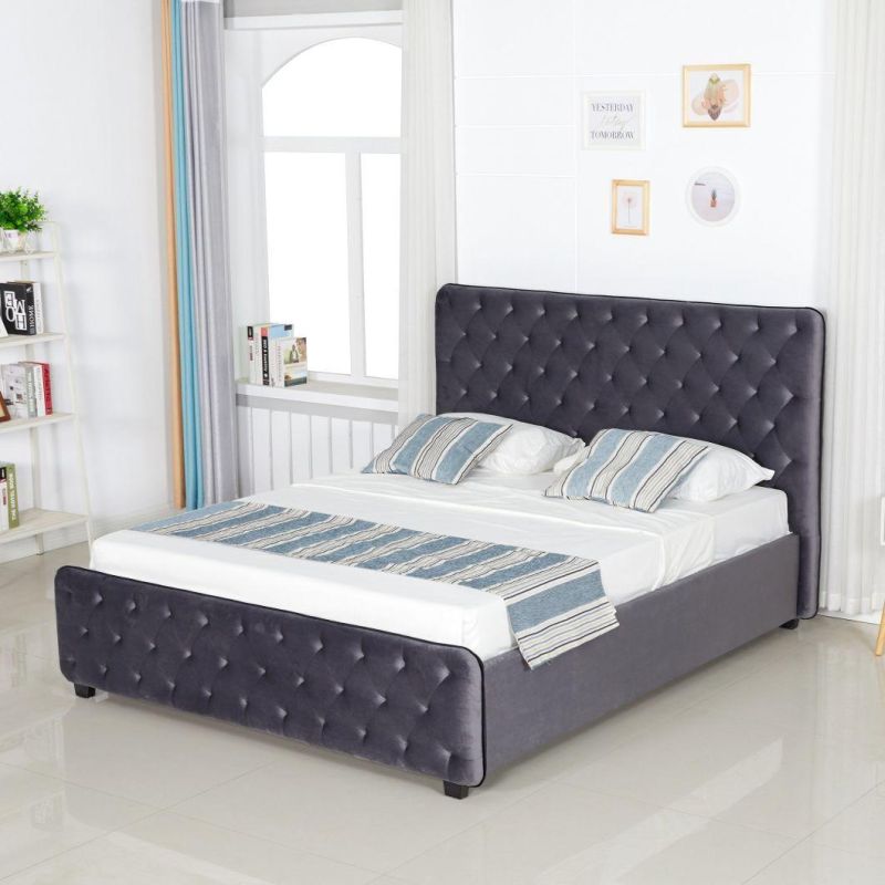 Soft Fabric Bedroom Frame Bed Moder Home Furniture