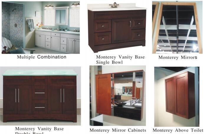 Factory Custom Make White Shaker Solid Wood Bathroom Vanity Cabinet