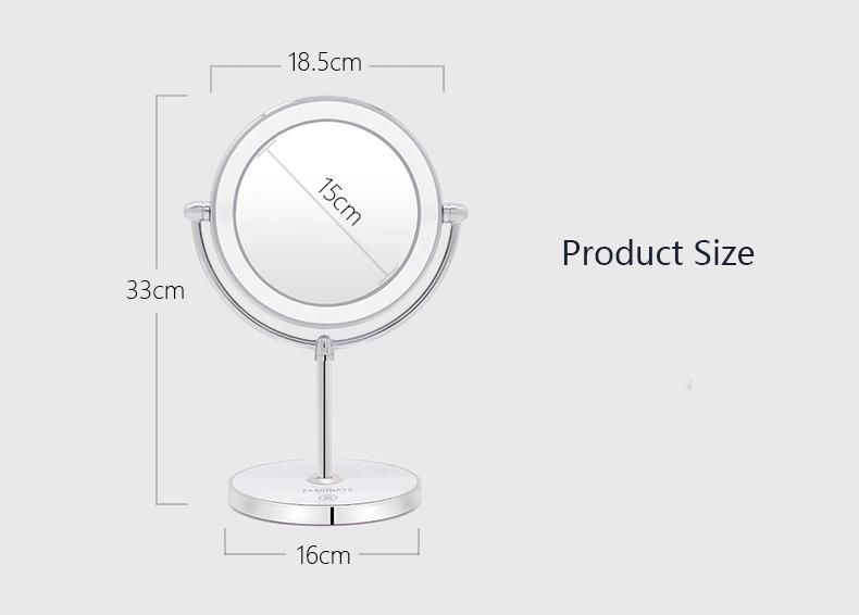 High-End USB Rechargeable Makeup Mirror with Touch Sensor LED Products