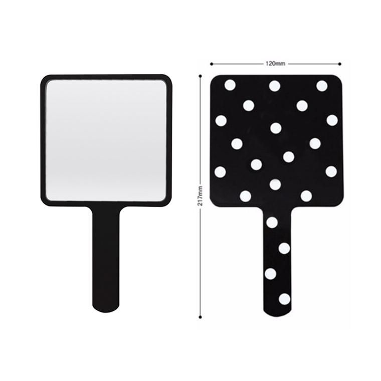 Small Size Plastic Square Hand Mirror Logo Printing Cosmetic Makeup Mini Handheld Mirror