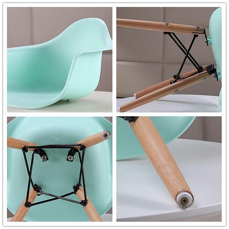 Hot-Sale Modern Cheap Beech Wood Legs Dining Plastic Restaurant Chair for Living Room, PP Dinner Chair for Dining Room