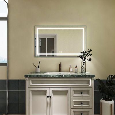 Luxury Bath Supplies LED Long Walll Mirror Home Bath Furniture Backlit LED Lighted Mirror with Dimmble Touch Sensor